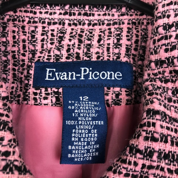 Evan-Picone Beautiful Tweed Pink Jacket - Picture 5 of 5